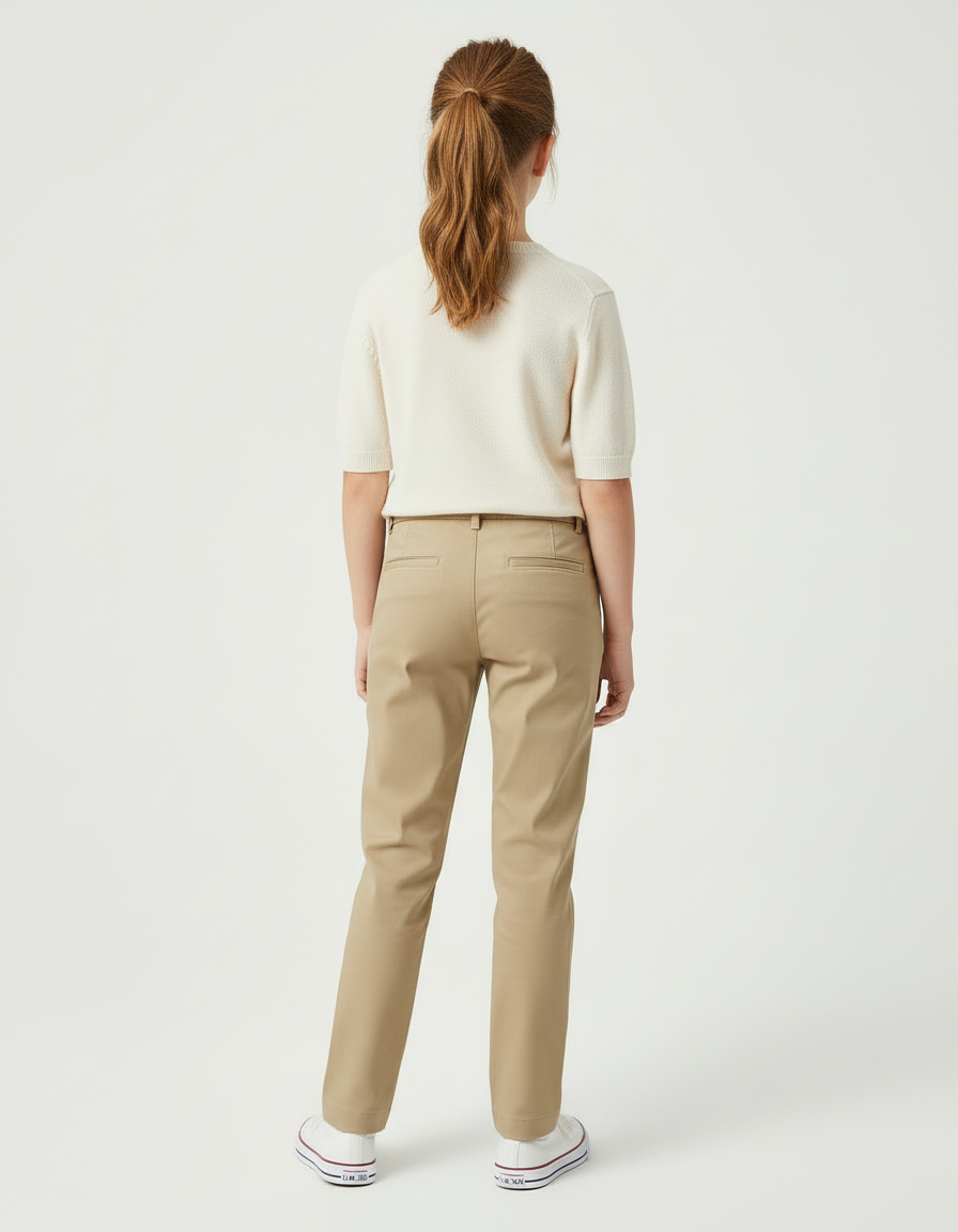 Pantalon Uniforme Beige - Gabardine - vue 2