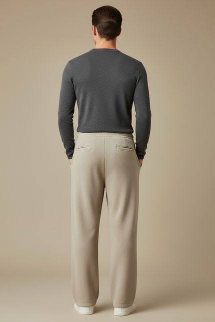 Pantalon Wide Leg Beige - Molleton - vue 2