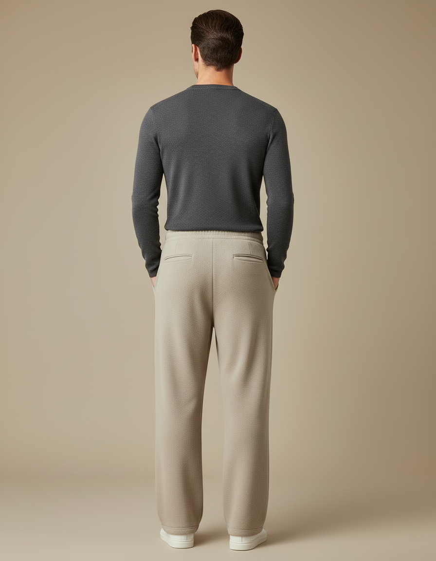 Pantalon Wide Leg Beige - Molleton - vue 2