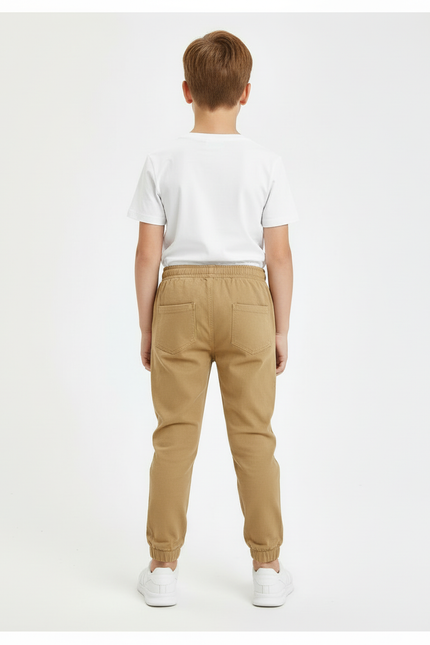 Pantalon Beige Coton Jogger Décontracté Enfant Garçon - vue 2
