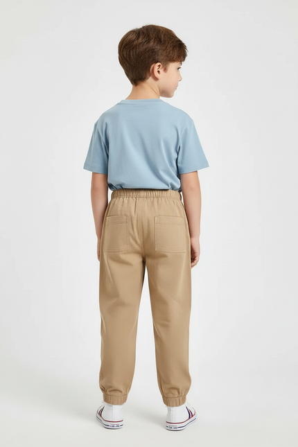 Pantalon Beige 94d8 - Coton - vue 2