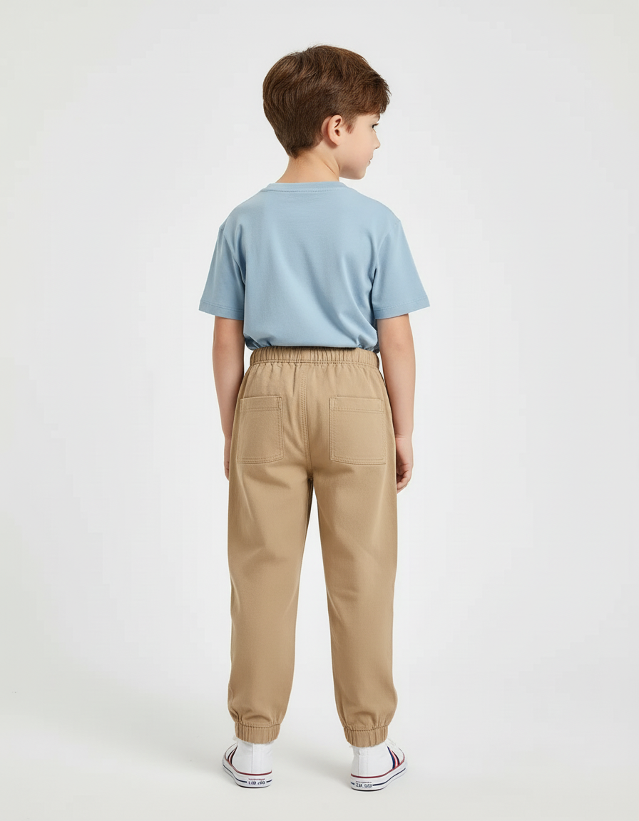 Pantalon Beige 94d8 - Coton - vue 2