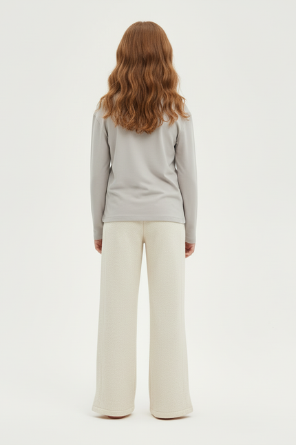Pantalon Beige Ample Moelleux Hiver Enfant - Molleton - vue 2