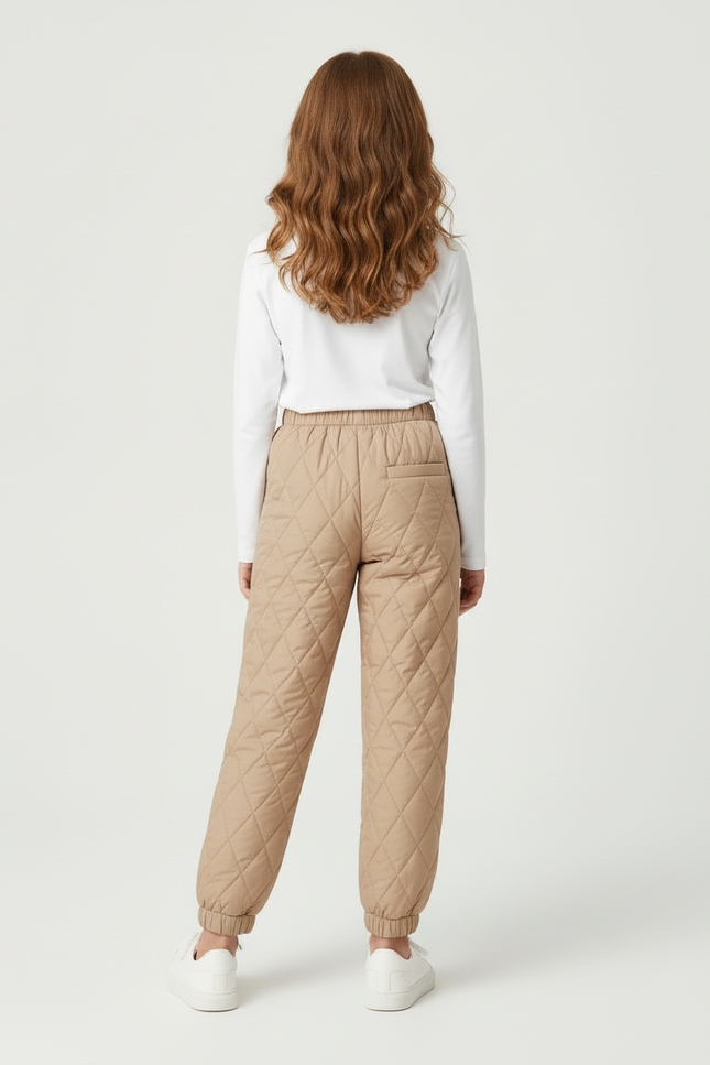 Pantalon Beige Matelassé Ample Hiver Enfant - Polyester - vue 2