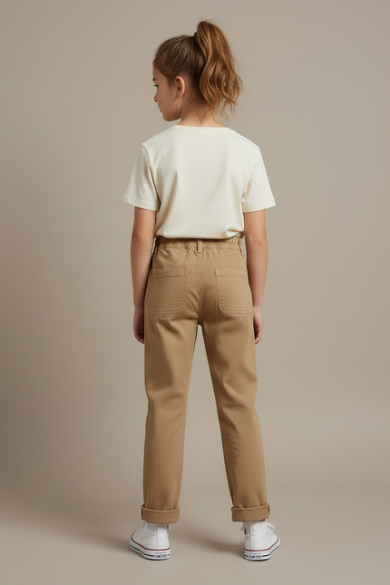 Pantalon Beige Coton Droit Mickey Enfant - Toile - vue 2