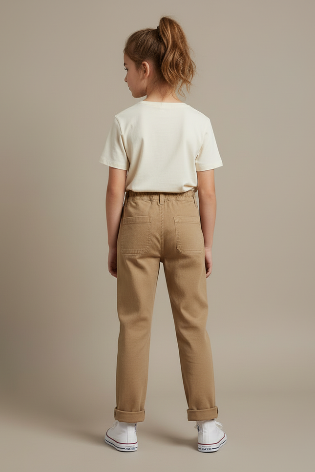 Pantalon Beige Coton Droit Mickey Enfant - Toile - vue 2