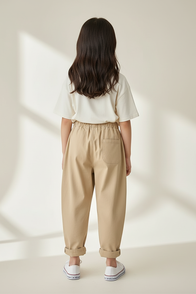 Pantalon Beige Harem Smilies Enfant Coton - vue 2