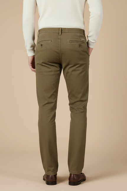 Pantalon Kaki Beige Homme - Gabardine - vue 2