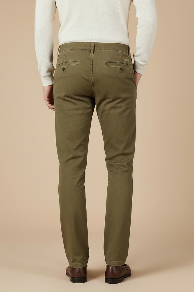 Pantalon Kaki Beige Homme - Gabardine - vue 2