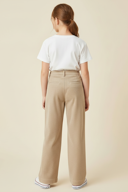 Pantalon Beige Côtelé Droit Ample Enfant - Cordé - vue 2