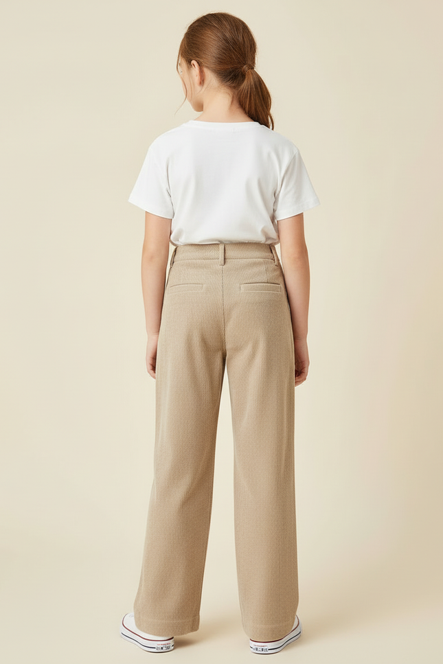 Pantalon Beige Côtelé Droit Ample Enfant - Cordé - vue 2