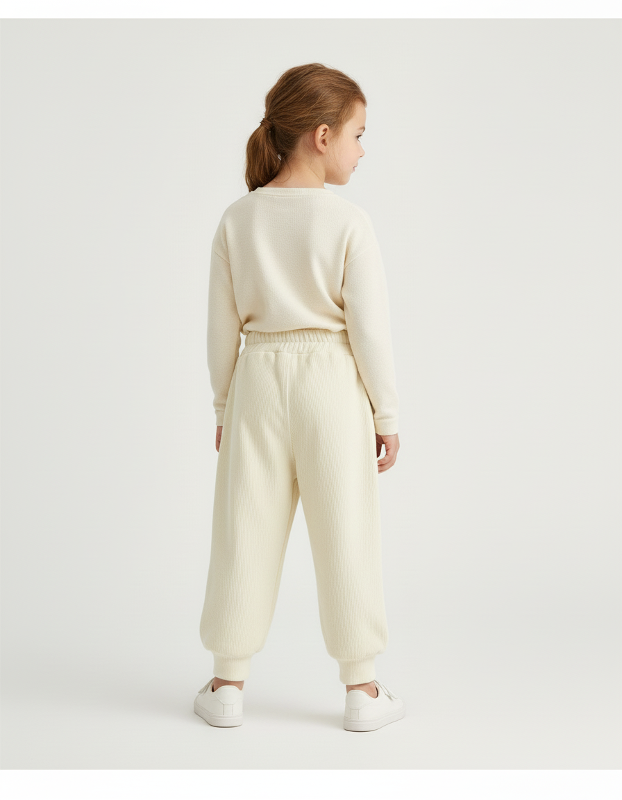 Ensemble Pantalon Beige - Cordé - vue 2
