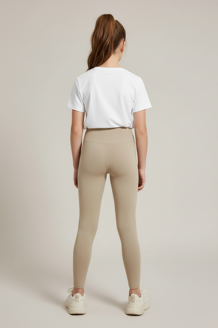 Pantalon Beige Legging Taille Haute Stretch Fille - Polyester - vue 2