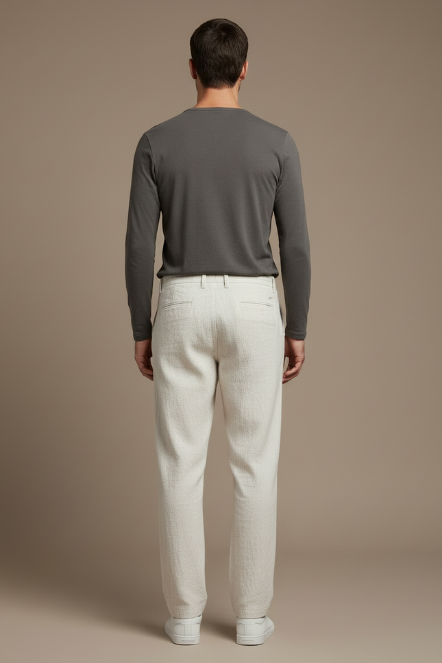 Pantalon Beige 09b7 - Lin - vue 2