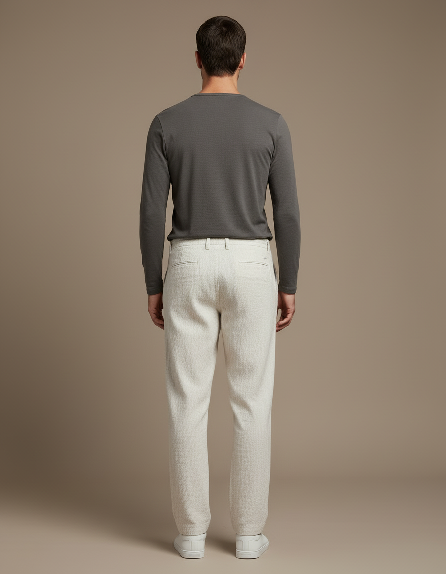 Pantalon Beige 09b7 - Lin - vue 2