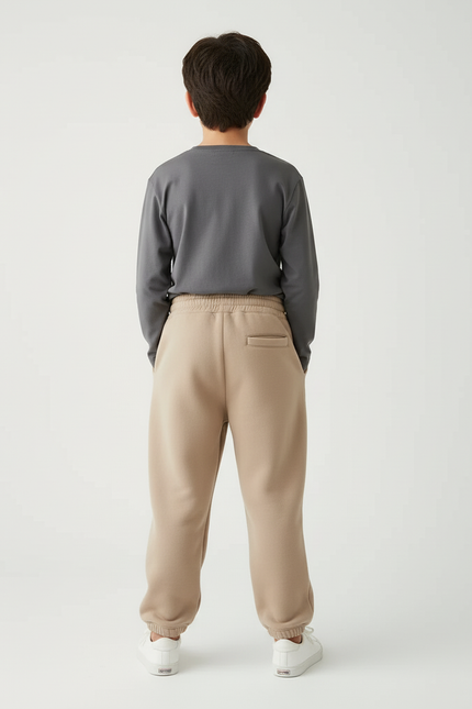 Pantalon Beige Jogger - Molleton - vue 2