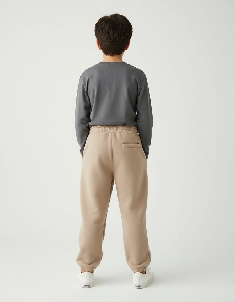 Pantalon Beige Jogger - Molleton - vue 2