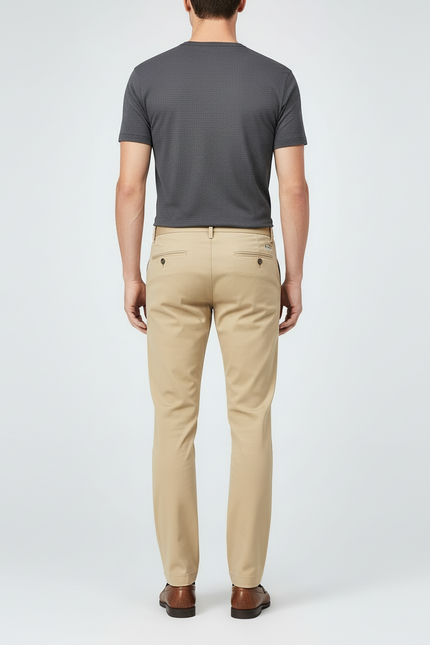 Pantalon Beige Homme Slim Extensible Chino Décontracté - Gabardine - vue 2