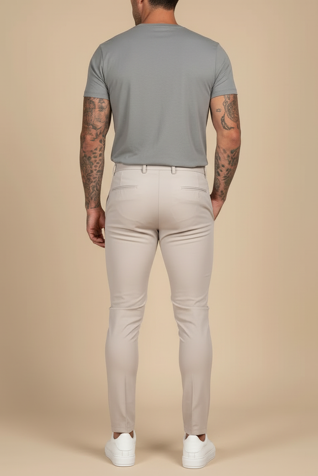 Pantalon Beige Skinny Homme - Gabardine - vue 2