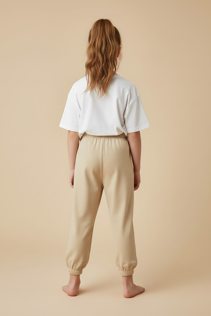 Pantalon Beige Fd03 - Molleton - vue 2