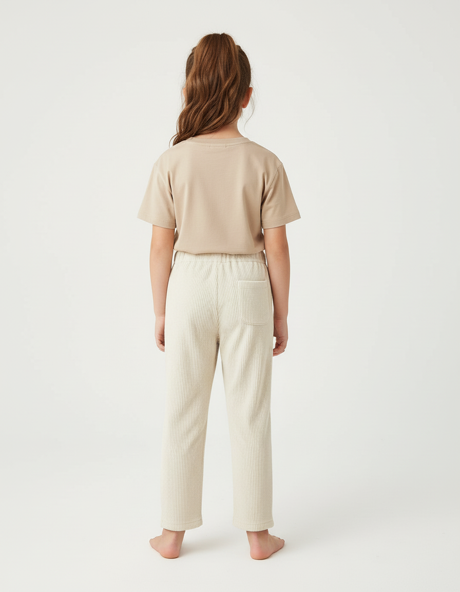 Pantalon Beige 83b8 - Cordé - vue 2