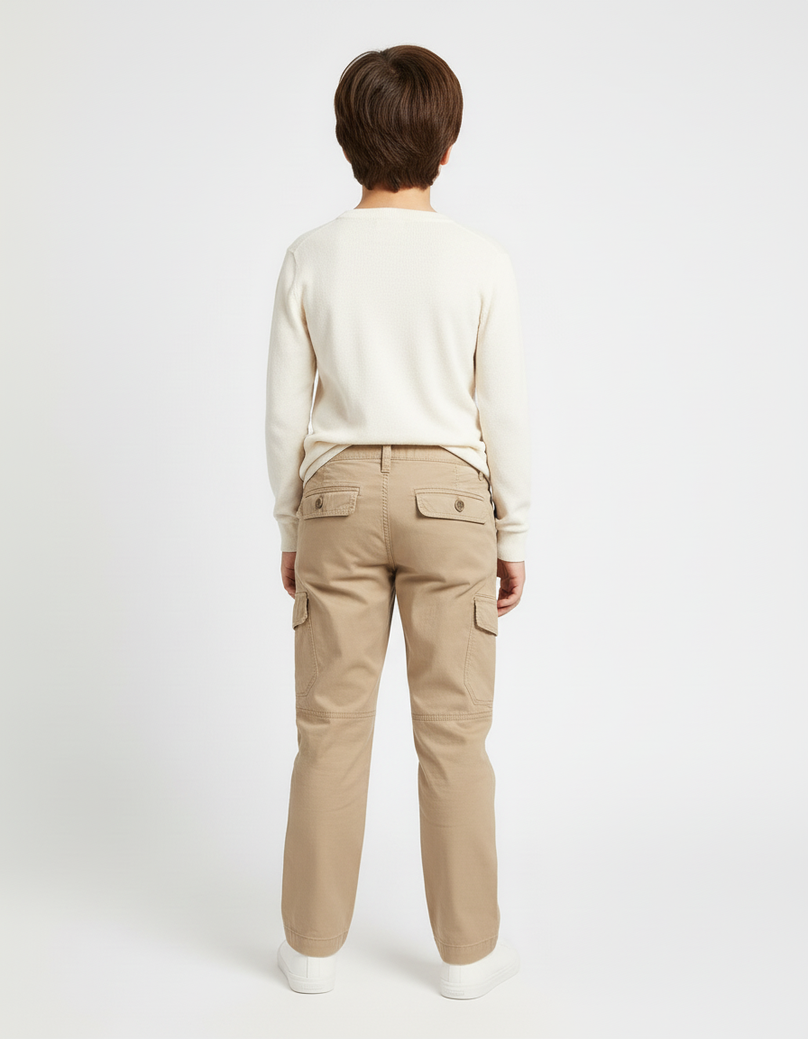 Pantalon Beige 11b4 - Gabardine - vue 2