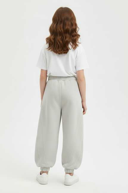 Pantalon Beige Ample Sport Décontracté Enfant - Molleton - vue 2