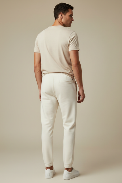 Pantalon Beige Homme Jogger Décontracté Cordon - Molleton - vue 2