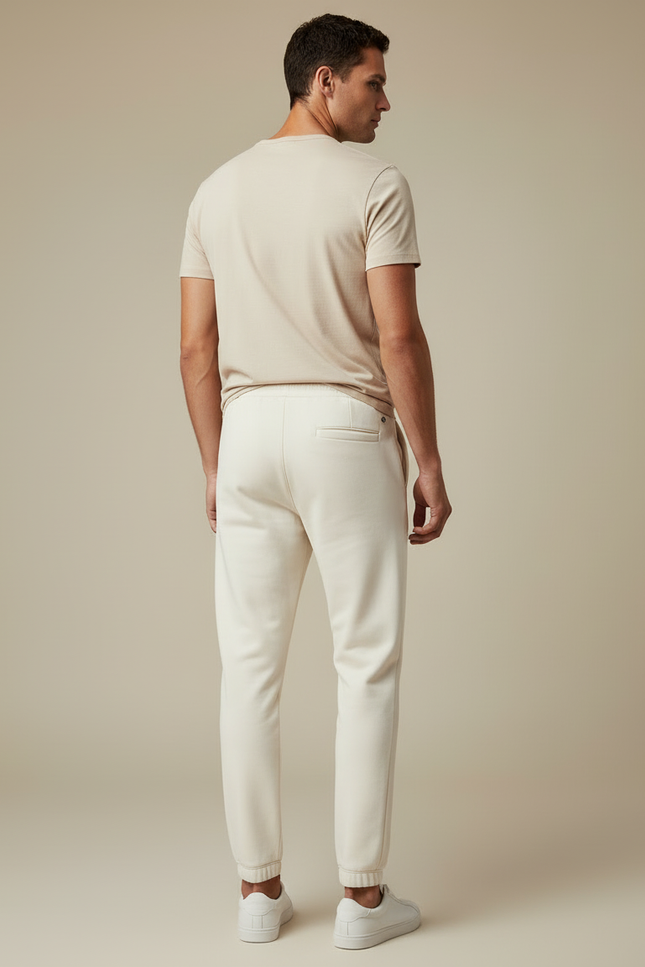 Pantalon Beige Homme Jogger Décontracté Cordon - Molleton - vue 2