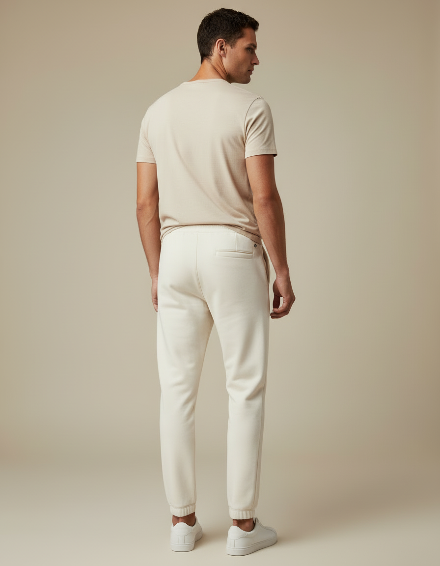 Pantalon Beige Homme Jogger Décontracté Cordon - Molleton - vue 2