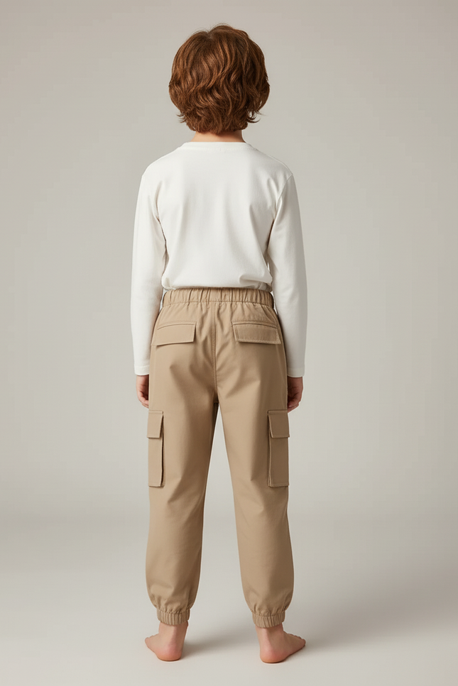 Pantalon Militaire Beige - Gabardine - vue 2