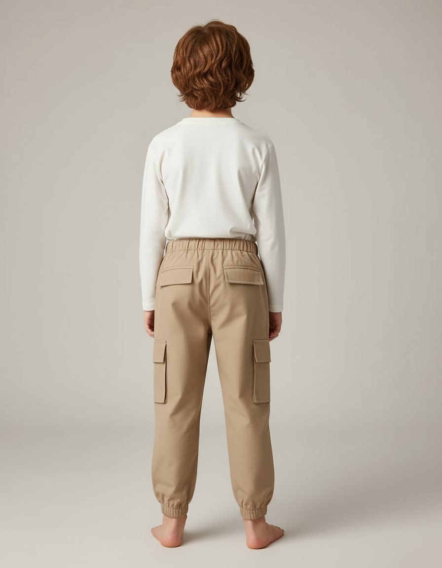 Pantalon Militaire Beige - Gabardine - vue 2