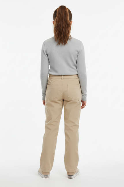 Pantalon Beige Droit Décontracté Chaud Enfant - Polyester - vue 2
