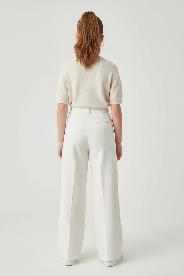 Pantalon Beige Droit Ample Confortable Enfant - Gabardine - vue 2