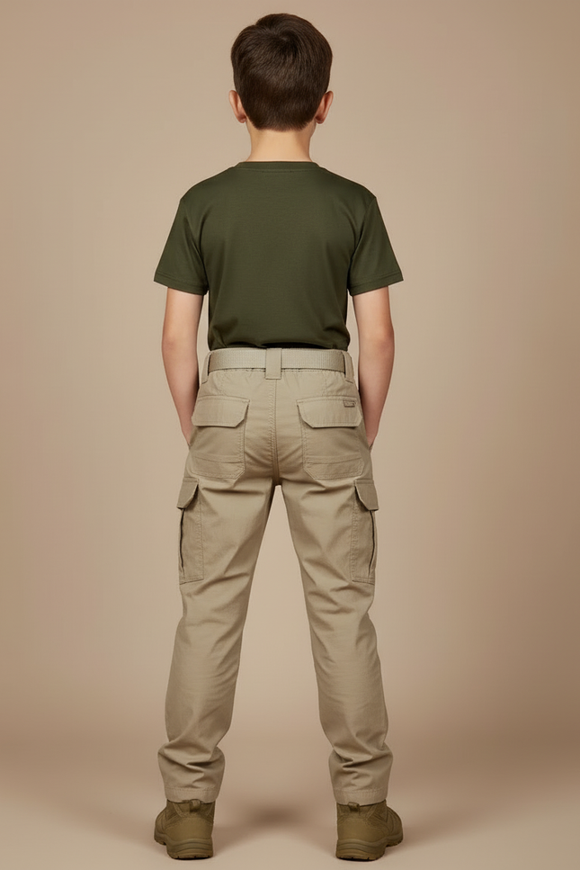 Pantalon Bdu Beige - Toile - vue 2