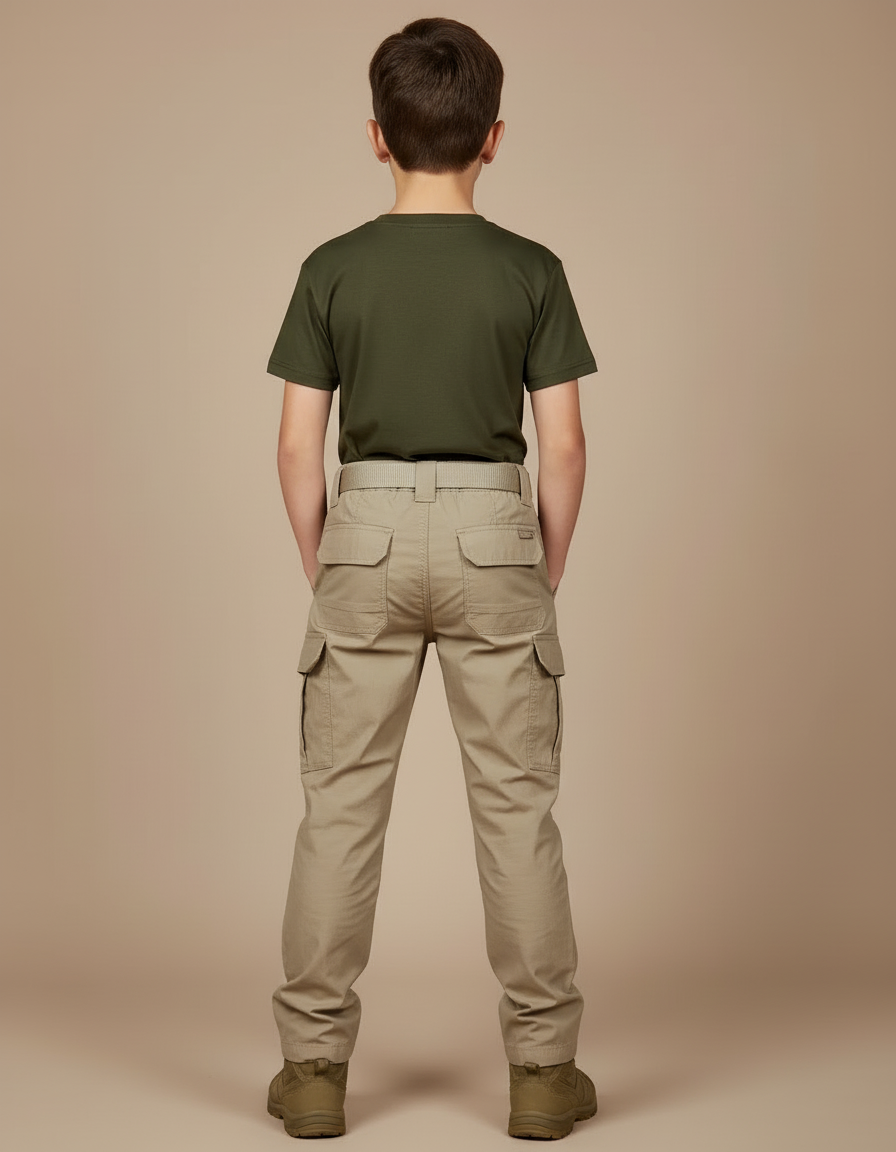 Pantalon Bdu Beige - Toile - vue 2