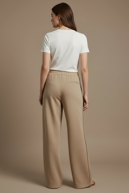 Pantalon Beige Ample Confortable Chaud Décontracté - Molleton - vue 2