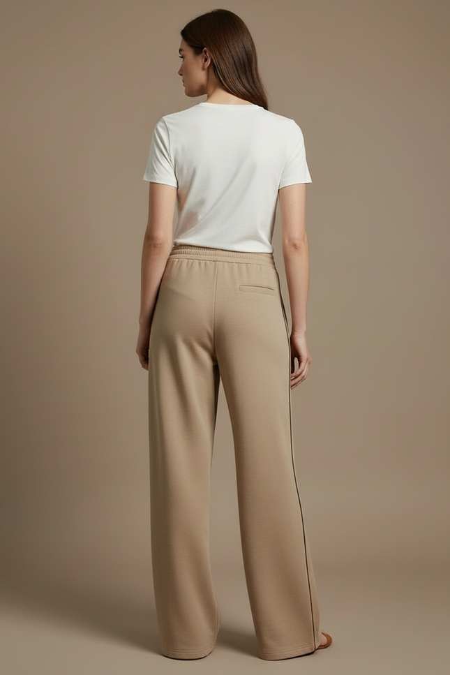 Pantalon Beige Ample Confortable Chaud Décontracté - Molleton - vue 2