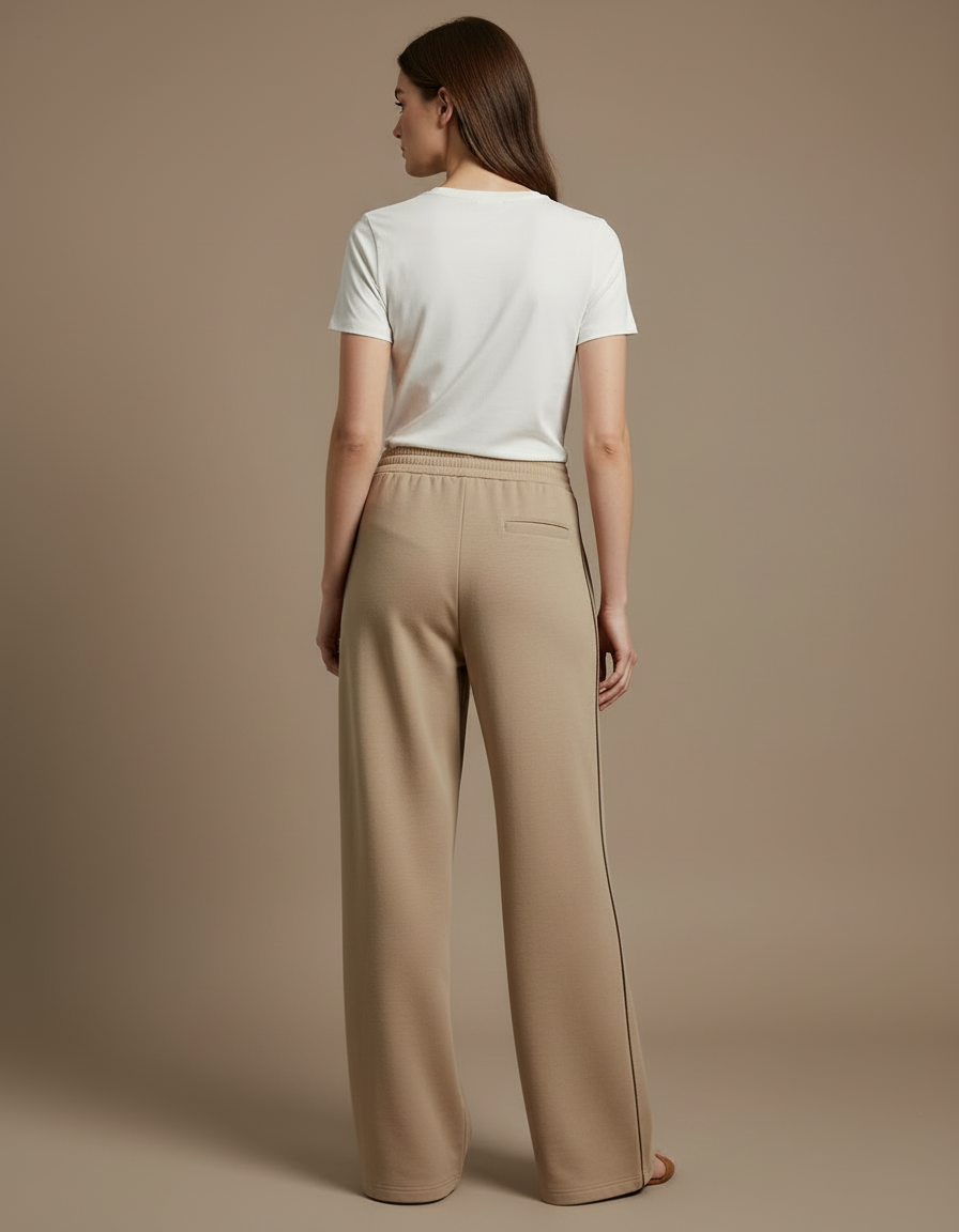 Pantalon Beige Ample Confortable Chaud Décontracté - Molleton - vue 2