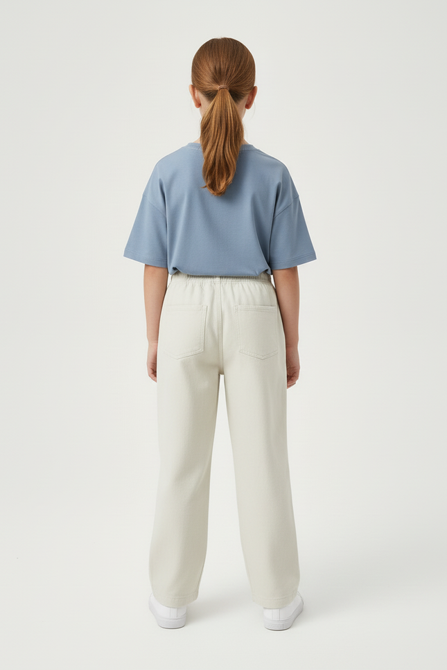 Pantalon Beige Ample Coton Mickey Décontracté Enfant - Molleton - vue 2