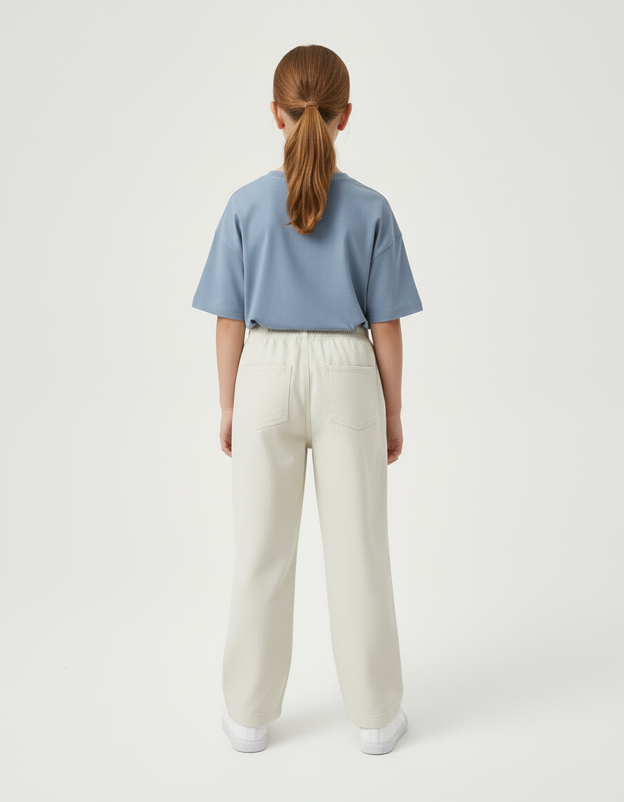 Pantalon Beige Ample Coton Mickey Décontracté Enfant - Molleton - vue 2