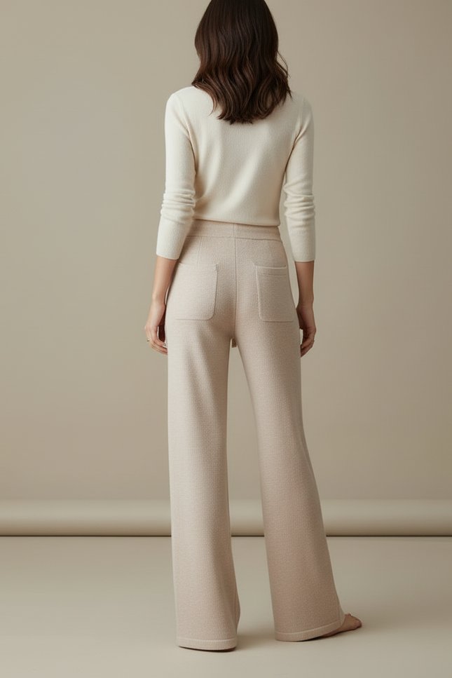Pantalon Laine Beige - vue 2