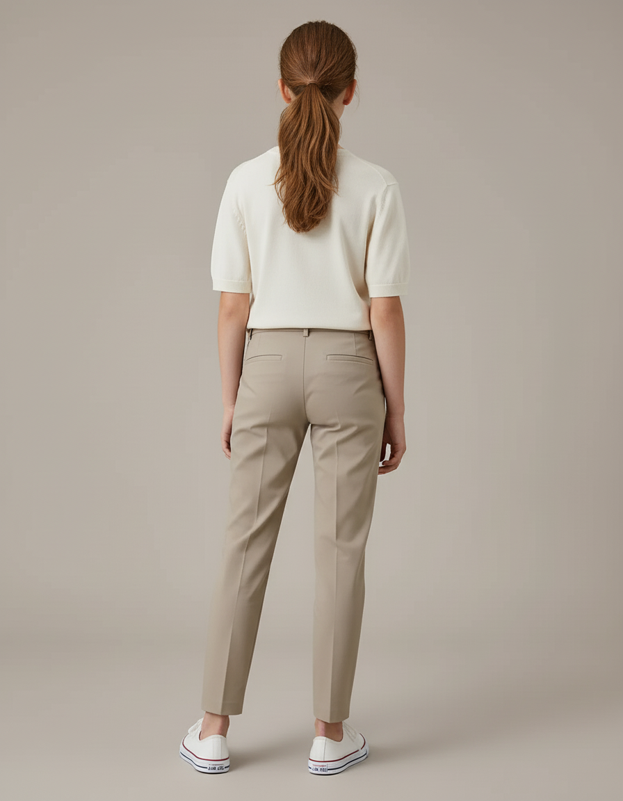Pantalon Beige Uniforme - Gabardine - vue 2