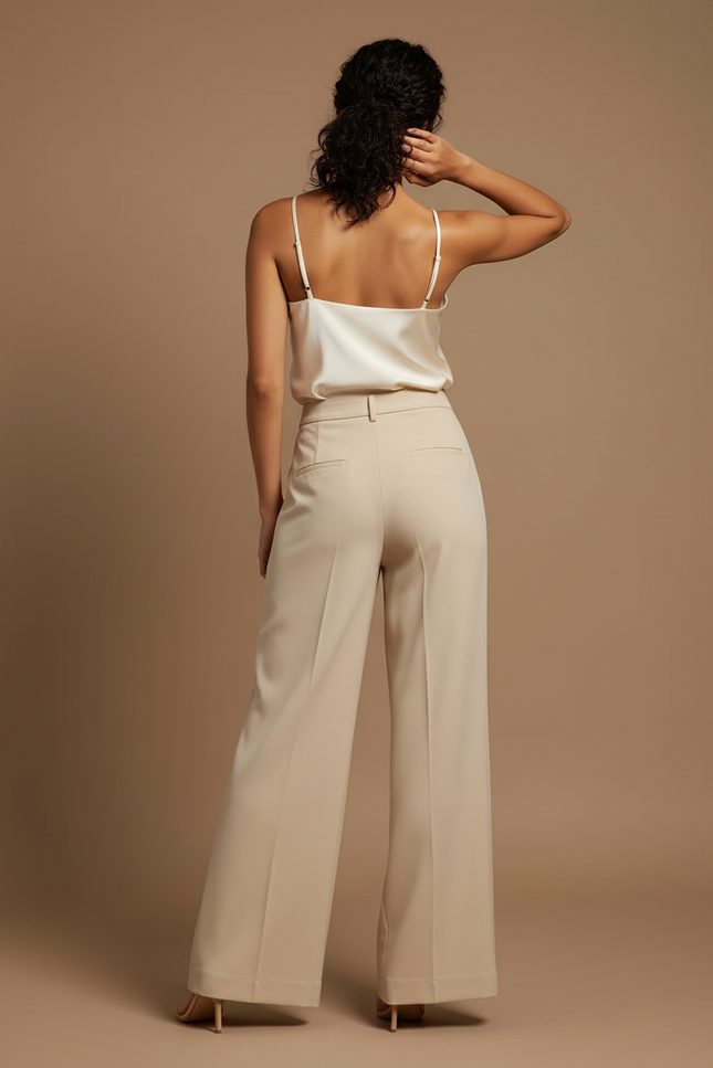 Pantalon Beige Caef - Polyester - vue 2