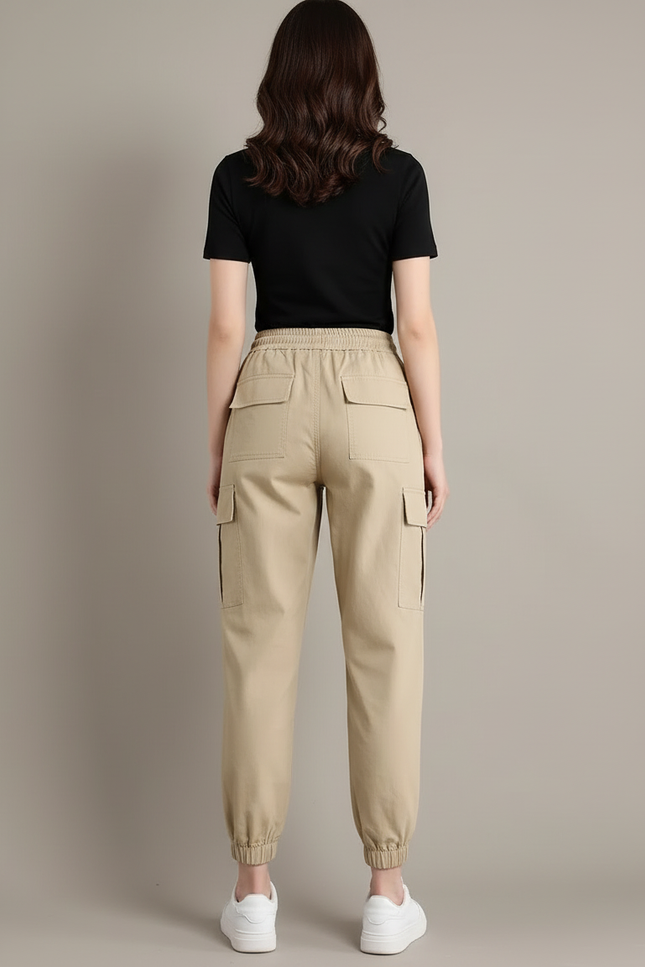 Pantalon Cargo Beige Fille - Toile - vue 2