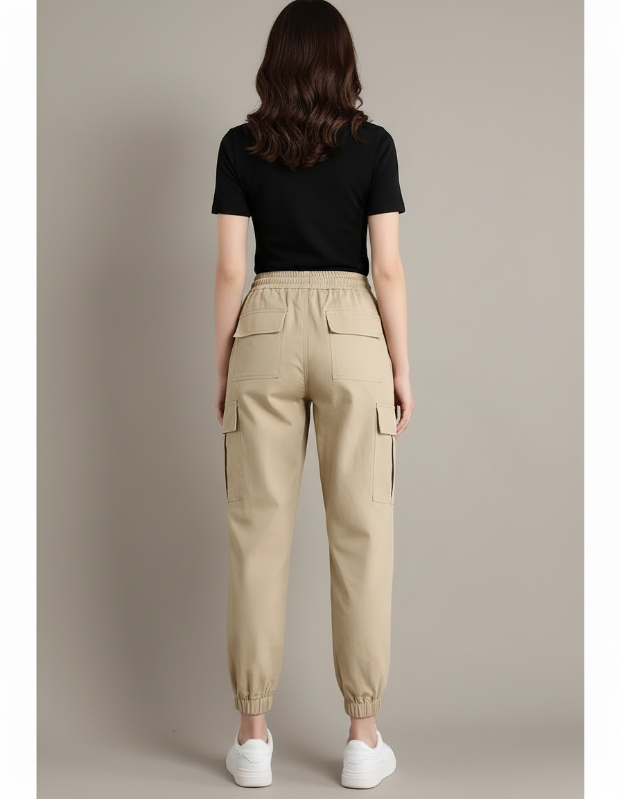 Pantalon Cargo Beige Fille - Toile - vue 2