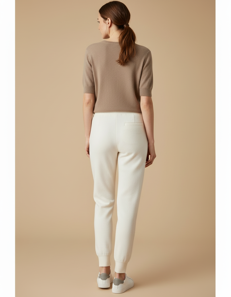 Pantalon Beige Cachemire Chaud Confortable Décontracté - Molleton - vue 2
