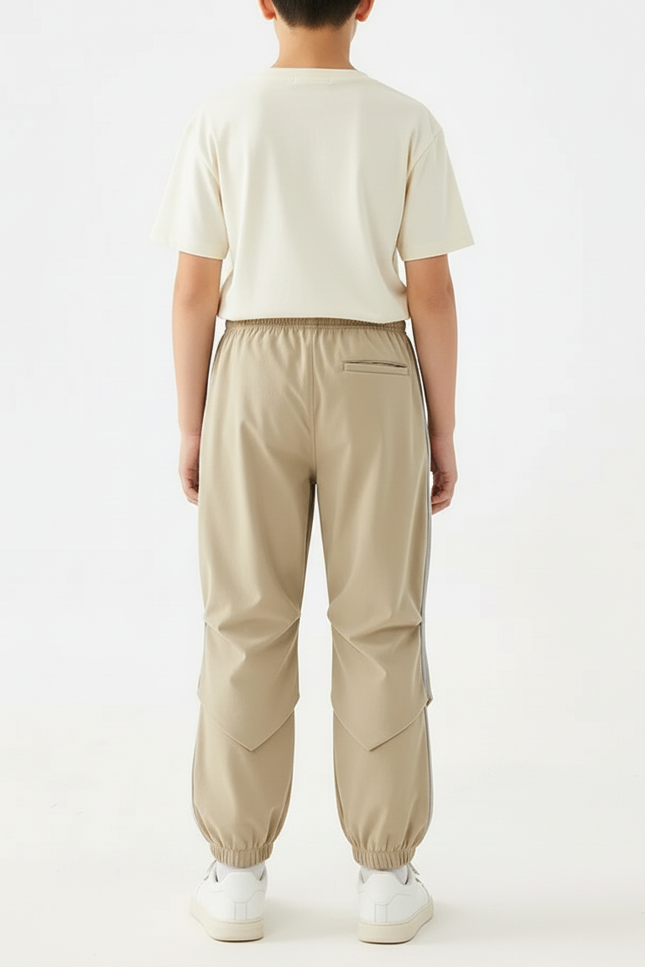 Pantalon Beige Cargo Plissé Garçon Sport Décontracté - Polyester - vue 2