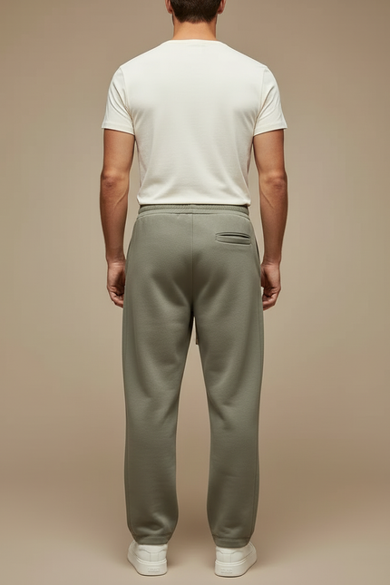 Pantalon Beige Kaki Ample Coton Décontracté Homme - Molleton - vue 2