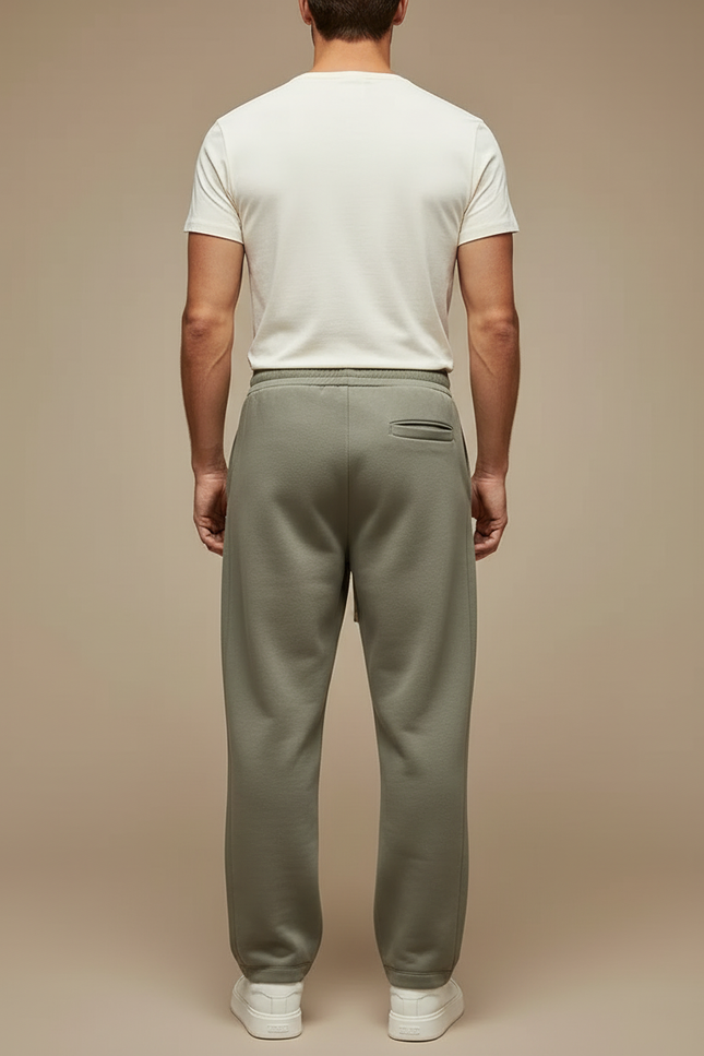 Pantalon Beige Kaki Ample Coton Décontracté Homme - Molleton - vue 2